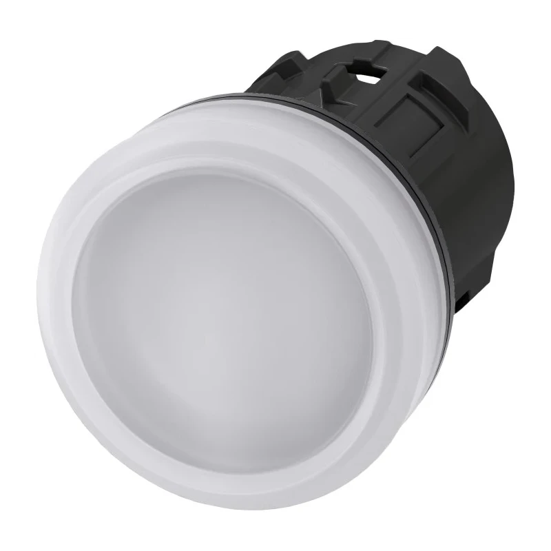 Siemens White Pilot Light Head 22 mm Cutout Panel Mount IP69K SIRIUS ACT 3SU1001-6AA60-0AA0