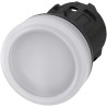 Siemens White Pilot Light Head 22 mm Cutout Panel Mount IP69K SIRIUS ACT 3SU1001-6AA60-0AA0