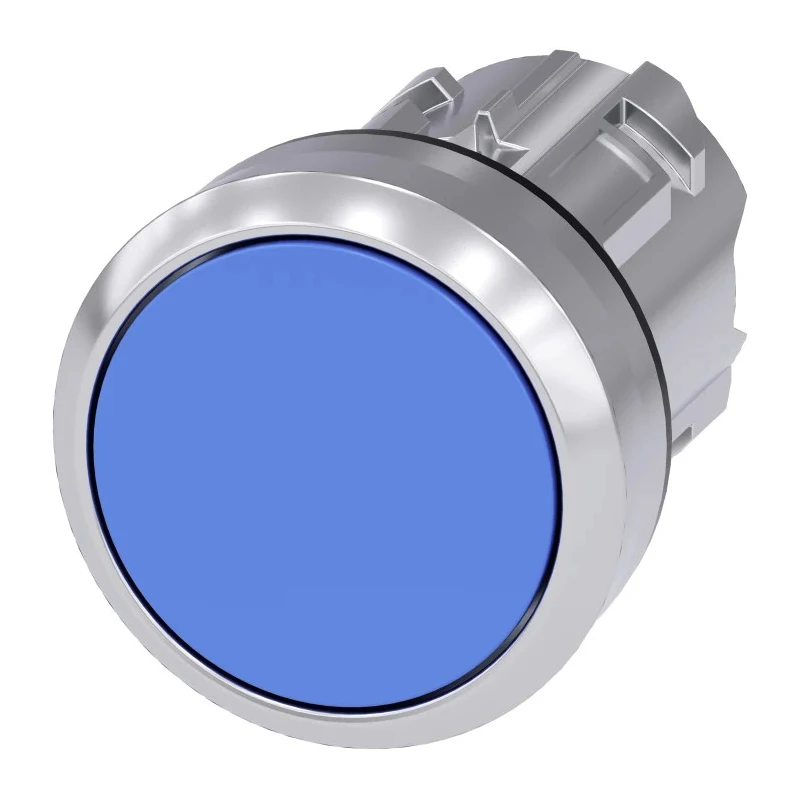 Siemens SIRIUS ACT 3SU10 Series Blue Momentary Push Button Head 22 mm Cutout IP69K IP67 IP66 3SU1050-0AB50-0AA0