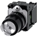 Siemens IP20 Key Switch, SPST 2-Way Flat Key, Latching, 500V AC/DC, 1,000,000 Cycles 