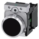 Siemens SIRIUS ACT 3SU11 Series Push Button Switch Front Mount 22mm Cutout Black Metal SPST IP66 IP67 IP69 3SU1150-0AB10-1BA0