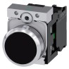 Siemens SIRIUS ACT 3SU11 Series Push Button Switch Front Mount 22mm Cutout Black Metal SPST IP66 IP67 IP69 3SU1150-0AB10-1BA0