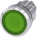 Siemens SIRIUS ACT Series Green Momentary Push Button Head 22 mm Cutout IP66, IP67, IP69K 3SU1051-0AB40-0AA0