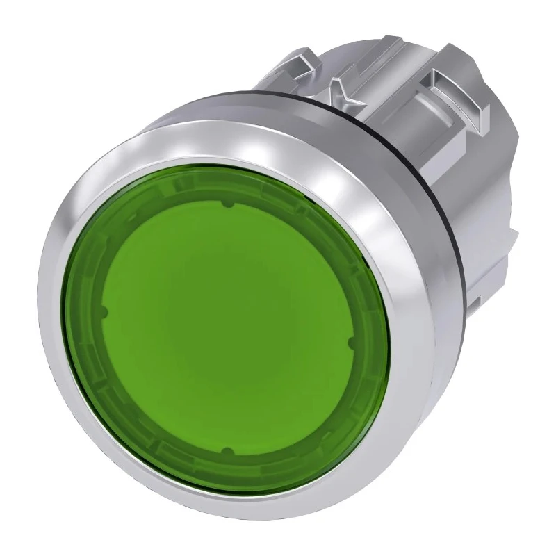 Siemens SIRIUS ACT Series Green Momentary Push Button Head 22 mm Cutout IP66, IP67, IP69K 3SU1051-0AB40-0AA0