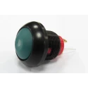 RS PRO Illuminated Push Button Switch Momentary Panel Mount SPST Green LED 13.6 mm Cutout IP67 36 V dc 250 V ac 209-9122