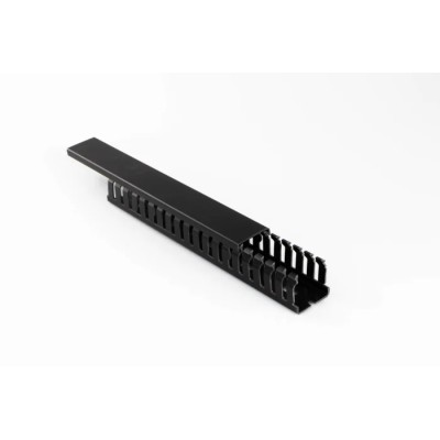 Betaduct Cable Trunking Open Slot Black 50mm Width x 50mm Depth x 2m Length Made of Noryl Material 2346 W50mm
