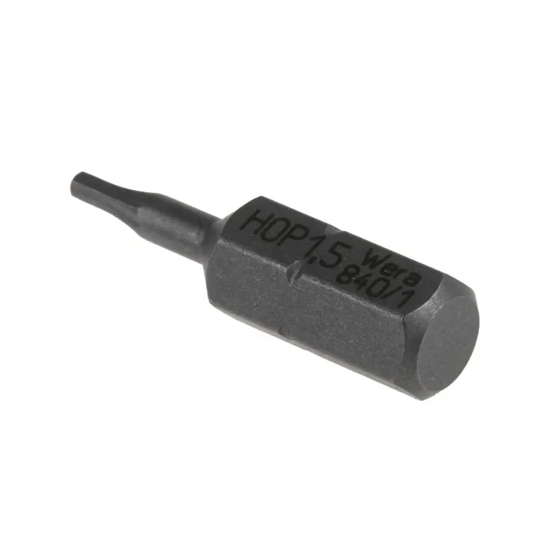 Wera Hex Screwdriver Bit 0.25 mm Drive Size, 1.5 mm Head Size, 65 mm Overall Length 05056303001