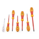 RS PRO Pozidriv and Slotted Insulated Screwdriver Set 7-Piece VDE 1000V Turkey 875-5821