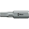 Wera Hex-Plus Screwdriver Bit, 2.5 mm Size, 0.25 mm Hex Drive, 25 mm Overall Length 05056310001