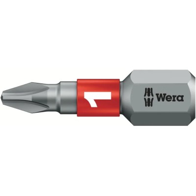 Wera Screwdriver Bit PH1 Size 25 mm Drive High-Quality Phillips Bit 05056420001