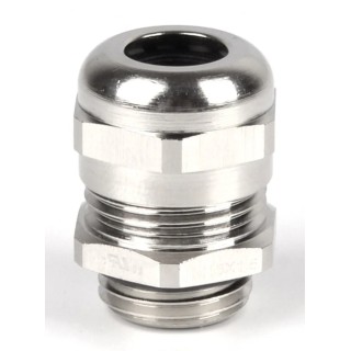 RS PRO Metallic Nickel Plated Brass Cable Gland, PG9 Thread, 4 mm Min. Cable Diameter, 8 mm Max. Cable Diameter 210-0617