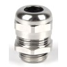 RS PRO Metallic Nickel Plated Brass Cable Gland, PG9 Thread, 4 mm Min. Cable Diameter, 8 mm Max. Cable Diameter 210-0617