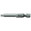 Wera Screwdriver Bit, Torx Head Type T8 Size, 1/4 in Hex Drive, 50 mm Overall Length 05060131001