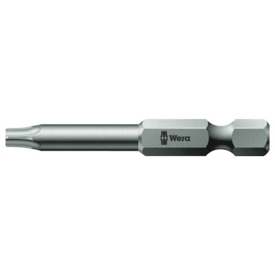 Wera Screwdriver Bit, Torx Head Type T8 Size, 1/4 in Hex Drive, 50 mm Overall Length 05060131001