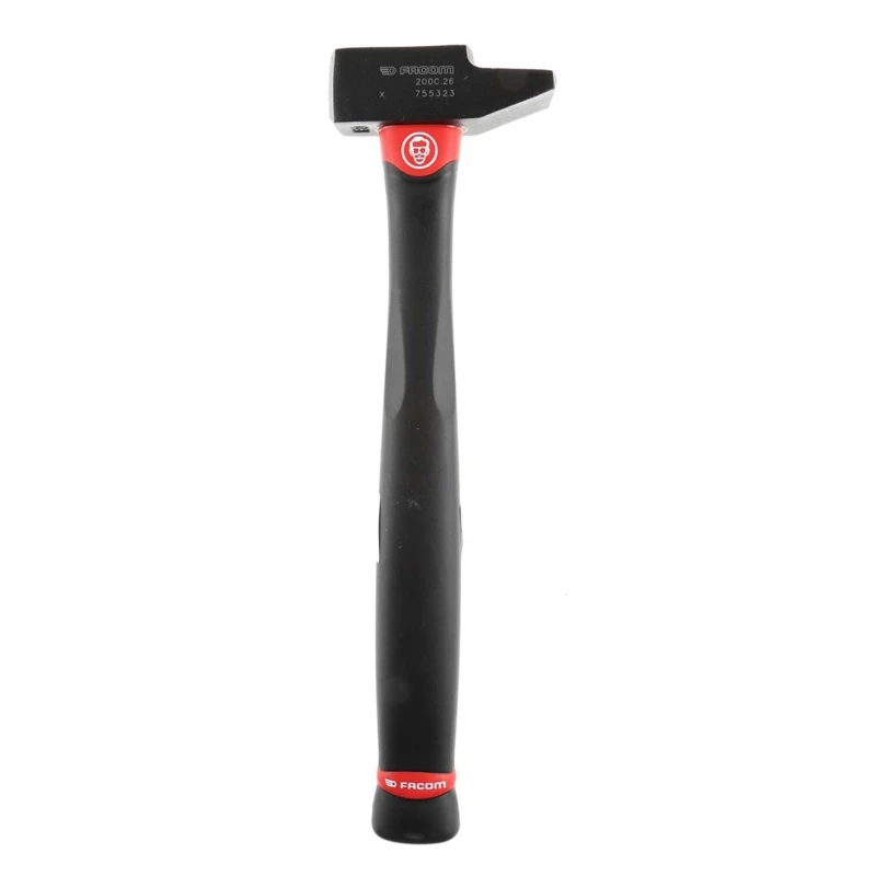 Facom Stainless Steel Head Engineer Hammer with Graphite Handle, Overall Length 245mm, Head Width 25mm, Head Weight 200C.26