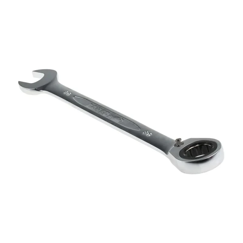 Bahco Ratchet Spanner 30 mm, 393mm Overall Length Alloy Steel Chrome Finish 1RM-30