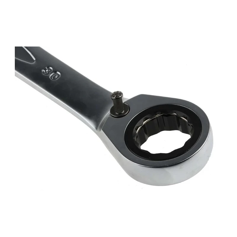 Bahco Ratchet Spanner 30 mm, 393mm Overall Length Alloy Steel Chrome Finish 1RM-30