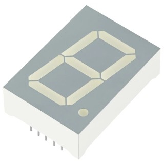 Kingbright 1 7 Segment LED Display Cathode Green 95mcd Right Side 25.4mm SC10-21CGKWA