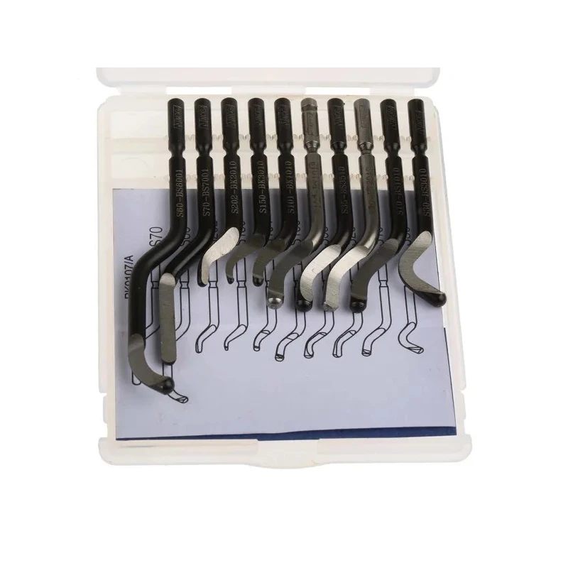 Noga Heavy Duty Deburring Blade Set for Aluminium, Brass, Cast Iron, Plastic, Stainless Steel BS 9999