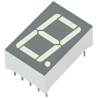 Kingbright 7 Segment LED Display Anode Red 97mcd 1 Digit 14.2mm Character Height SA56-11SURKWA