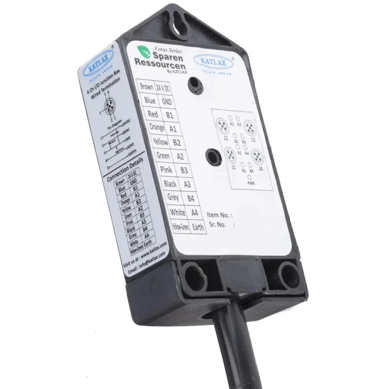 RS PRO Sensor Box, 4 Port, 5 m Cable Length, Plastic Housing, IP67 Rated, 24V DC 877-1176