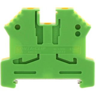 RS PRO Earth Terminal Block Green Yellow Protective 2mm² to 2.5mm² 1-Level Screw Termination 872-5628