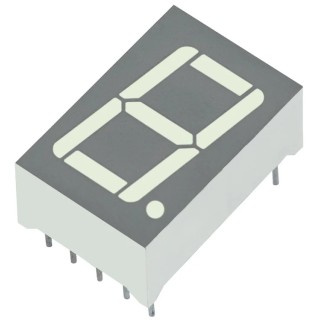 Kingbright 1 Digit 7 Segment LED Display Green 14.2mm Height Cathode, Through Hole SC56-11CGKWA