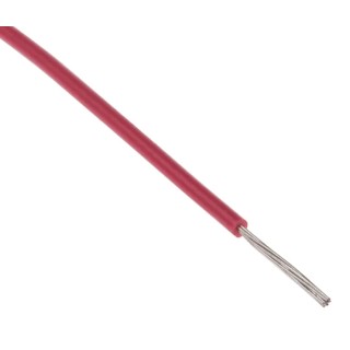 RS PRO Red 0.13 mm² 26 AWG Hook Up Wire, 7/0.16 mm Core Strands, 100 m Length, Polyvinyl Chloride Jacket 877-5291