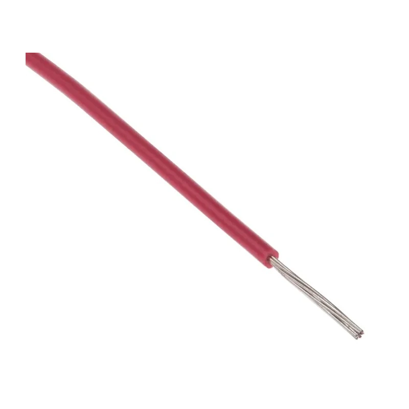 RS PRO Red 0.13 mm² 26 AWG Hook Up Wire, 7/0.16 mm Core Strands, 100 m Length, Polyvinyl Chloride Jacket 877-5291