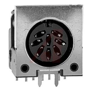 Switchcraft 8 Pole Right Angle Standard DIN Connector 34V DC 3A PCB Female 62PC8FS