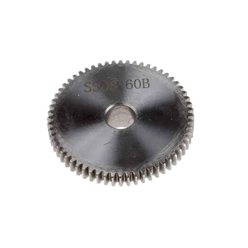 RS PRO Steel 60 Teeth Spur Gear 0.8 Module 10mm Bore 48mm Pitch Diameter 22mm Hub Diameter 878-7890