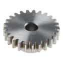 RS PRO Steel 25 Teeth Spur Gear, 1 Module, 6mm Bore, 25 mm Pitch Diameter, 14 mm Hub Diameter 878-7913