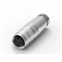 RS PRO 3 Pole Straight M16 Female Cable Mount DIN Connector 5A 250V IP67 Screw Lock 210-0217