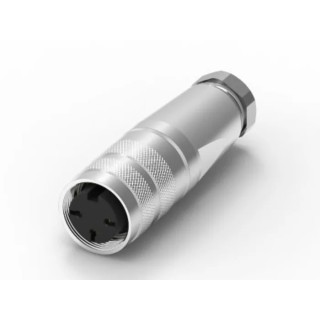 RS PRO 3 Pole Straight M16 Female Cable Mount DIN Connector 5A 250V IP67 Screw Lock 210-0217