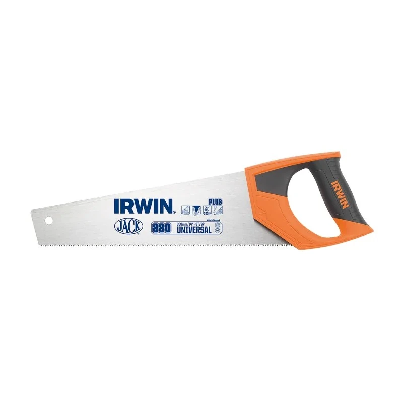 Irwin Hand Saw 350 mm Blade Length, 8 Teeth Per Inch Steel Blade 1897526