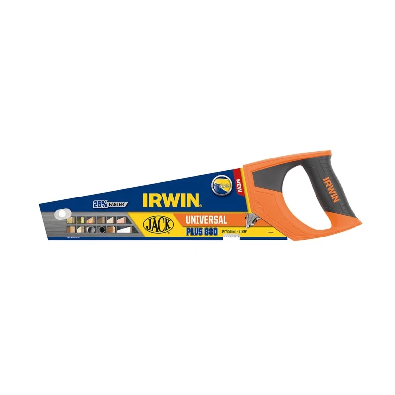 Irwin Hand Saw 350 mm Blade Length, 8 Teeth Per Inch Steel Blade 1897526