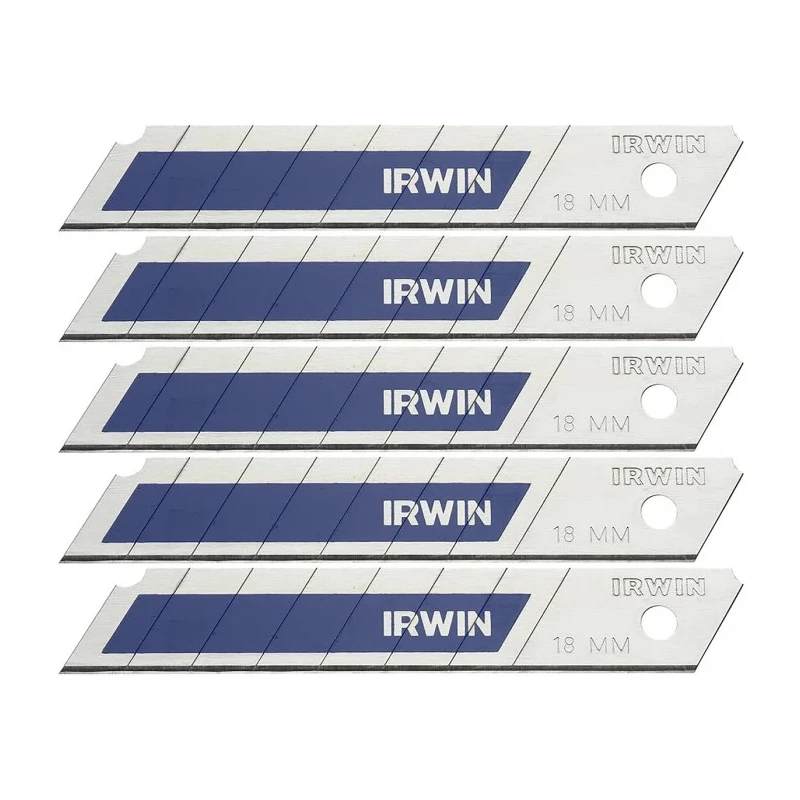 Irwin Flat Snap-Off Blade 18 mm, 5 Per Package 10507102