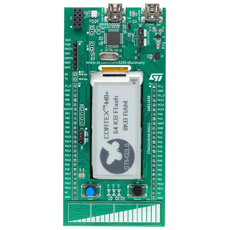 STMicroelectronics Discovery MCU Development Kit STM32L0538-DISCO with ARM Cortex M0+ 32MHz, 64KB Flash, 8KB RAM