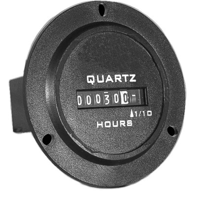 Trumeter 6 Digit Analogue Hour Meter Panel Mount Quartz Accuracy 264V AC 722-0004