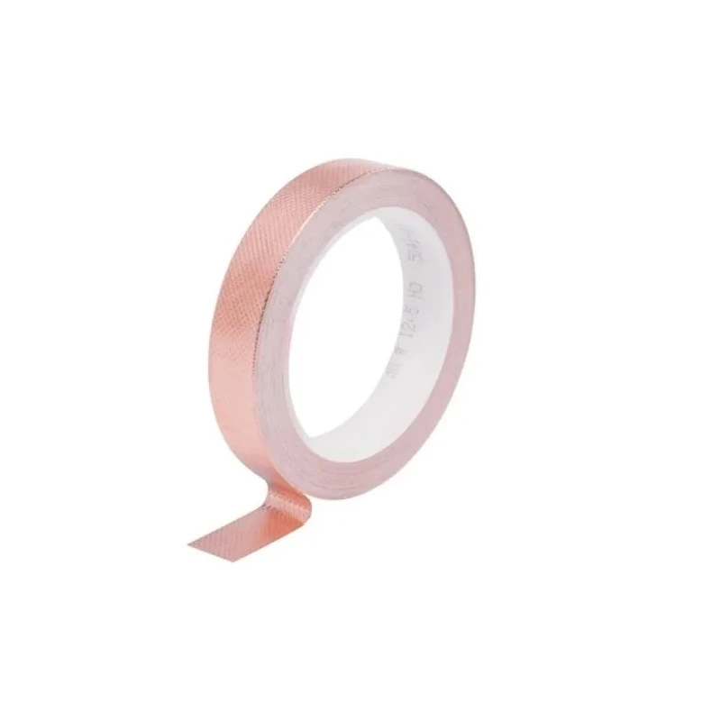 3M 1245 Conductive Metallic Tape Copper Foil, Acrylic Adhesive, 9mm x 16m, 130°C Max T12459