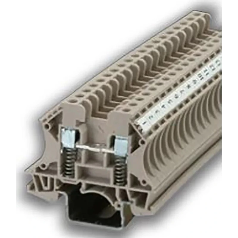 RS PRO DIN Rail Terminal Block Screw Clamp Spring Loaded Terminal Block 1-Level, 4mm² Cable CSA, 600V, 35A 878-7531