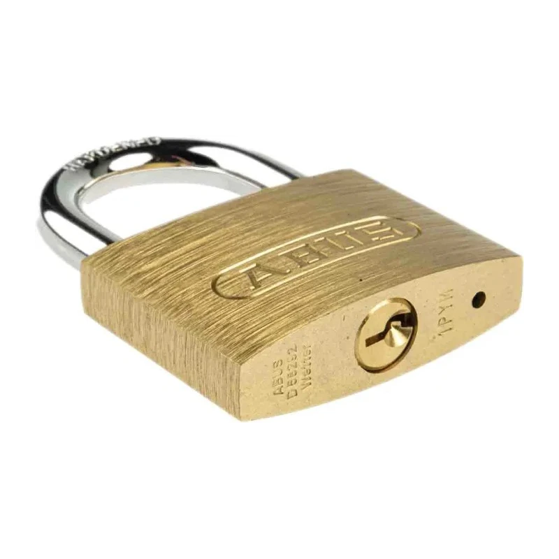 ABUS Weatherproof Key Brass Padlock with 7 mm Hardened Shackle, 48 mm Body 49970