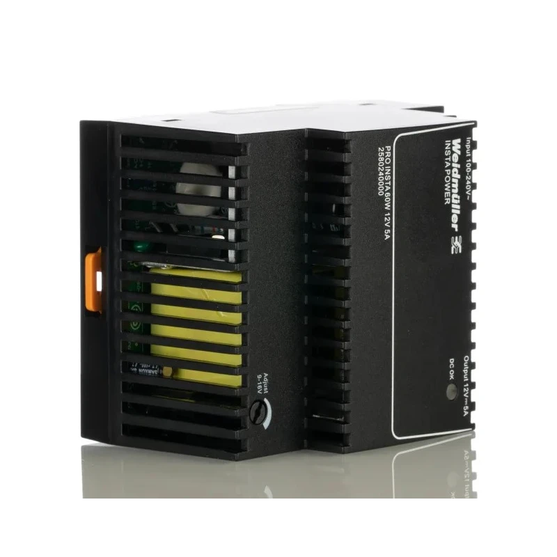 Weidmüller PRO INSTA Switched Mode DIN Rail Power Supply AC/DC Input 370 V dc, 264 V ac, Output 12 V dc, 5 A, 60 W 2580240000