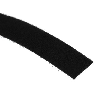 RS PRO Black Hook & Loop Tape 20 mm Width x 10 m Length Durable Reusable Strap 890-4149