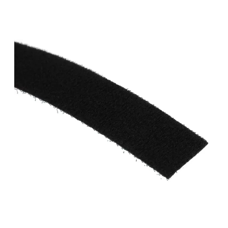 RS PRO Black Hook & Loop Tape 20 mm Width x 10 m Length Durable Reusable Strap 890-4149