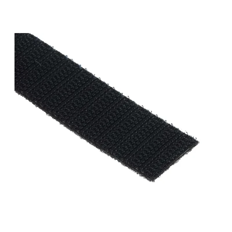 RS PRO Black Hook & Loop Tape 20 mm Width x 10 m Length Durable Reusable Strap 890-4149