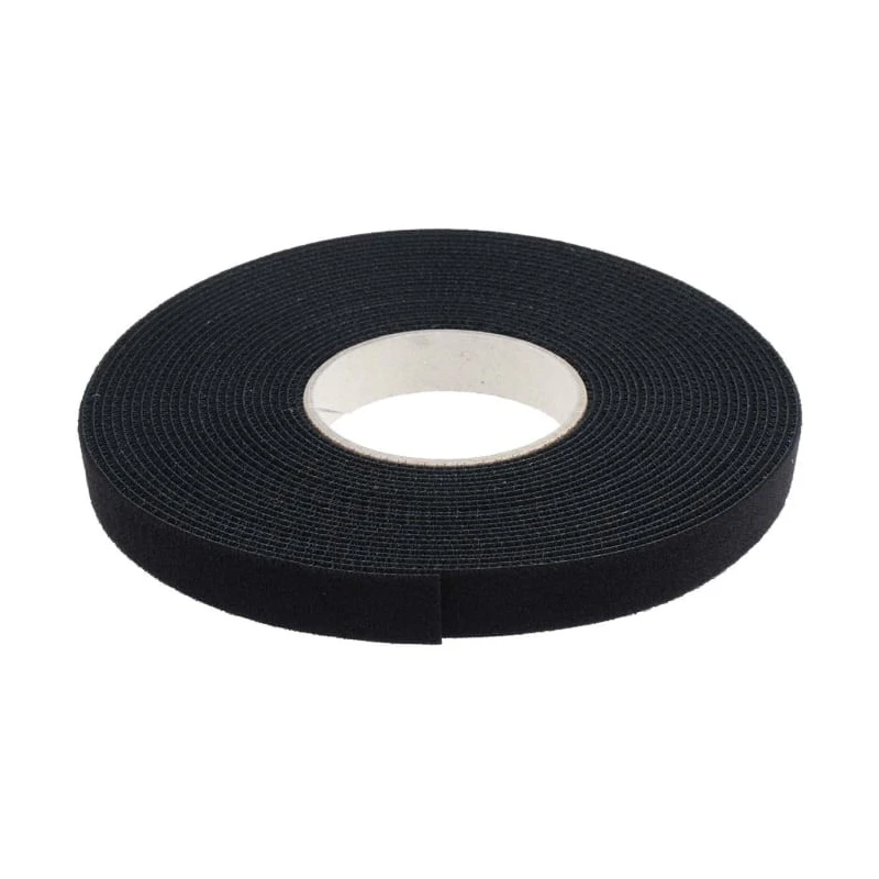 RS PRO Black Hook & Loop Tape 20 mm Width x 10 m Length Durable Reusable Strap 890-4149