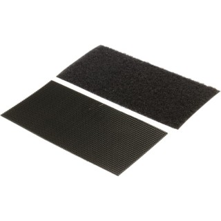 RS PRO Black Hook & Loop Tape, 50 mm Width x 100 mm Length, Nylon Material, Pre-cut, Model 890-4212