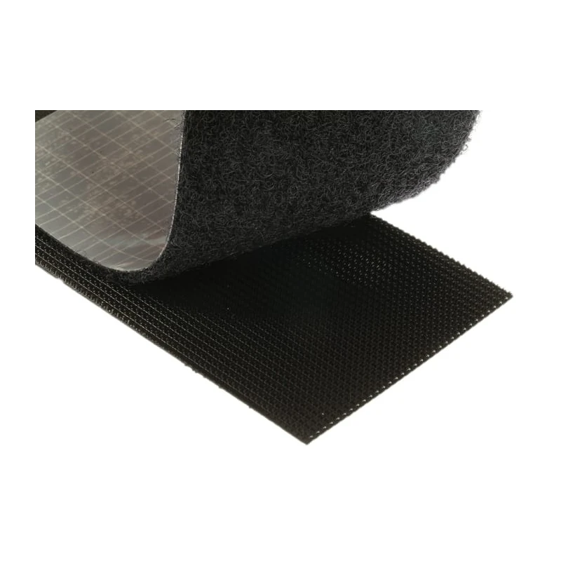 RS PRO Black Hook & Loop Tape, 50 mm Width x 100 mm Length, Nylon Material, Pre-cut, Model 890-4212