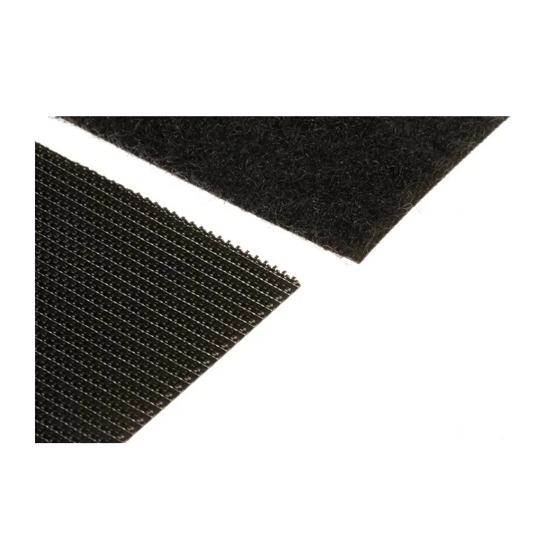 RS PRO Black Hook & Loop Tape, 50 mm Width x 100 mm Length, Nylon Material, Pre-cut, Model 890-4212